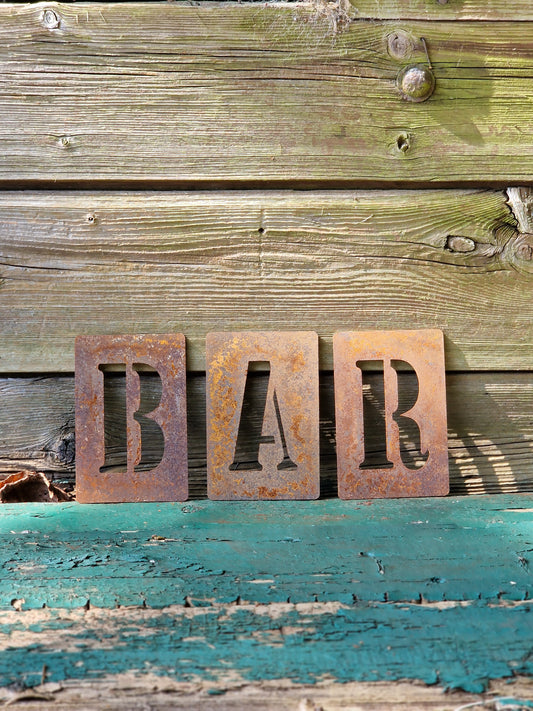 BAR - Stencil Rusty Letters