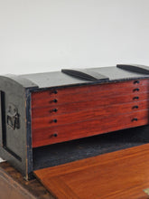 Load image into Gallery viewer, Antique Ebonised & Mahogany Engineers/Collectors Chest/Box