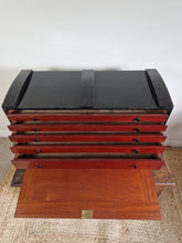 Load image into Gallery viewer, Antique Ebonised & Mahogany Engineers/Collectors Chest/Box
