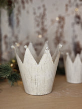 Load image into Gallery viewer, White Crown Votive/Pot Holder - 2 Sizes
