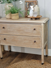 Load image into Gallery viewer, Vintage White Washed Soild Oak Chest of Drawers