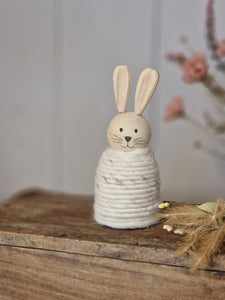 Woollen & Wood Standing Bunny Decoration