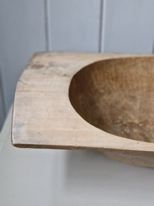 Antique Wooden Dough Bowl