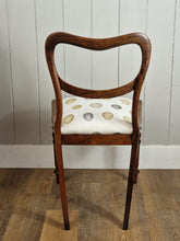 Load image into Gallery viewer, Rosewood Antique & Re-Upholstered Balloon Back Chair