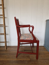 Load image into Gallery viewer, Painted & Reupholstered George 111 Mahogany Open Armchair