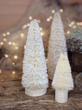 Load image into Gallery viewer, White Bristle Christmas Trees - Two Sizes