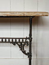 Load image into Gallery viewer, Vintage Wrought Iron & Wooden Table