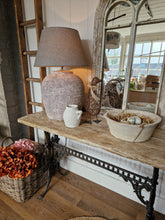 Load image into Gallery viewer, Vintage Wrought Iron & Wooden Table