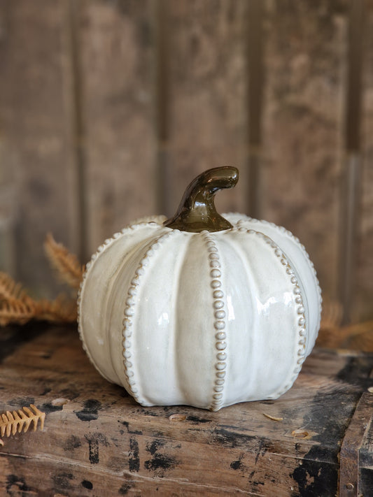 Netural Ceramic Pumpkins - various sizes & designs
