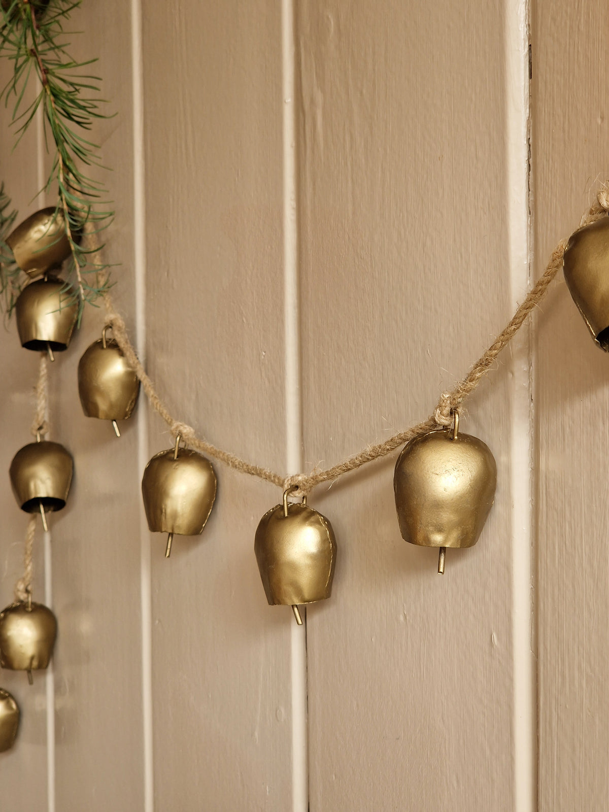 Gold Cow Bells - Christmas Garland