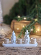 Load image into Gallery viewer, Ceramic Glazed Trees Candle Holder