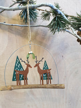 Load image into Gallery viewer, Double Reindeer Hanging Christmas Ornament by Shoeless Joe