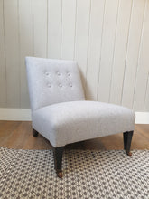 Load image into Gallery viewer, Antique Low Re-Upholstered Chair