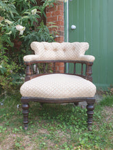 Load image into Gallery viewer, Edwardian Mahogany Upholstered Tub Chair