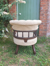 Load image into Gallery viewer, Edwardian Mahogany Upholstered Tub Chair