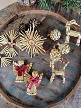 Load image into Gallery viewer, Natural Straw Hanging Decorations - Set of Twenty Six
