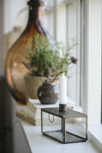 Load image into Gallery viewer, Glass and Metal Brass Candle Box