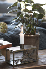 Load image into Gallery viewer, Glass and Metal Brass Candle Box