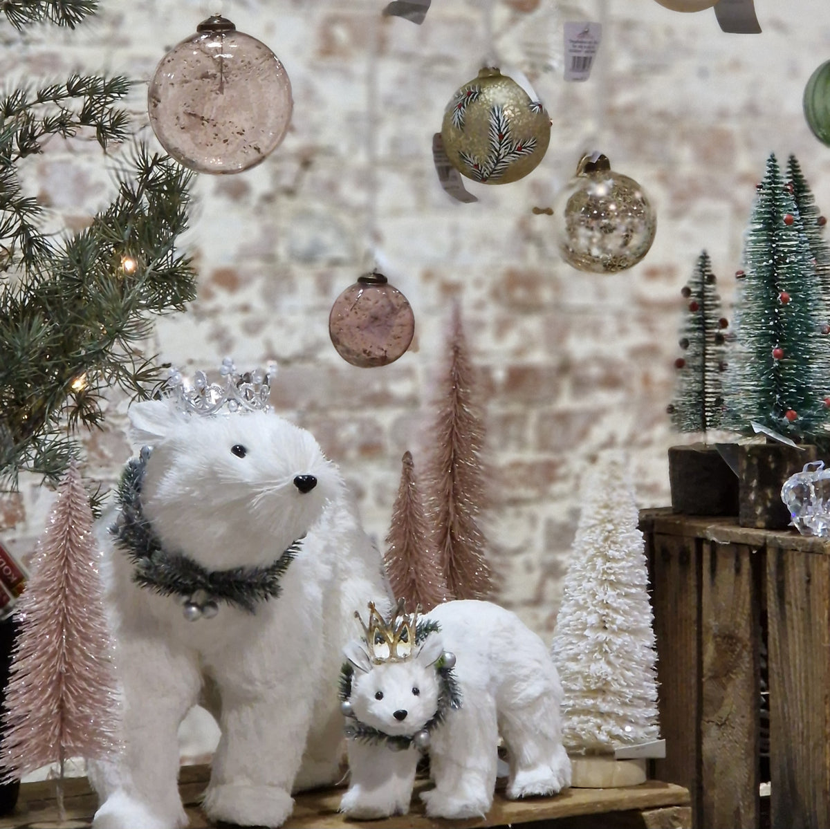 polar bears and hanging baubles
