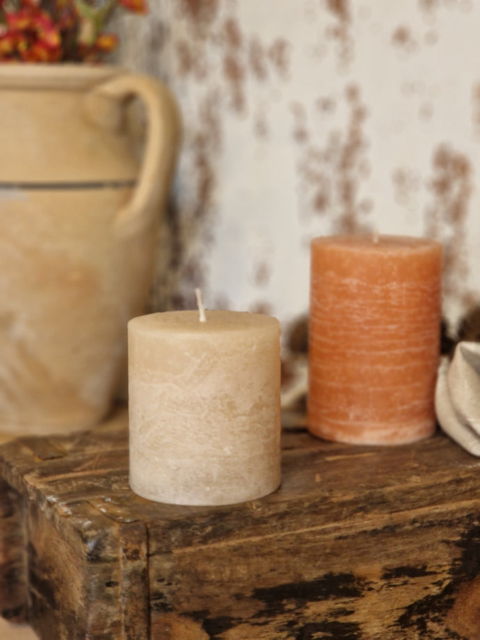 Rustic Pillar Candle