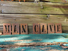 Load image into Gallery viewer, MAN CAVE - Stencil Rusty Letters
