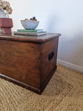Load image into Gallery viewer, Antique Wooden Blanket Chest/box
