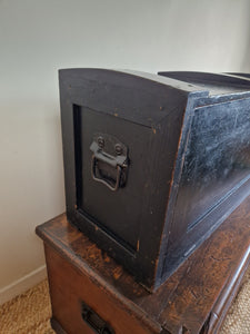 Antique Ebonised & Mahogany Engineers/Collectors Chest/Box