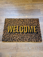 Load image into Gallery viewer, Welcome Leopard Print Door Mat
