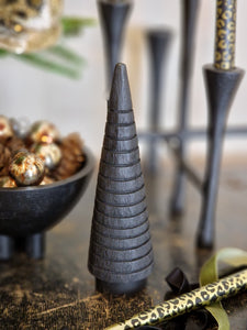 Scandi Ebonised Wooden Christmas Trees - Various Sizes