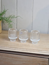 Load image into Gallery viewer, Ribbed Clear Glass Candle Holder
