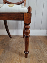Load image into Gallery viewer, Rosewood Antique &amp; Re-Upholstered Balloon Back Chair

