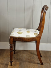 Load image into Gallery viewer, Rosewood Antique &amp; Re-Upholstered Balloon Back Chair
