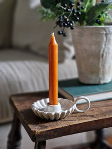 Netural Ceramic Candle Holder - 4 different designs