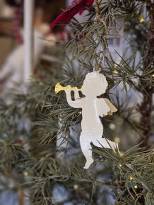 Cherub Hanging Christmas Ornament