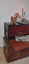 Load and play video in Gallery viewer, Antique Ebonised &amp; Mahogany Engineers/Collectors Chest/Box
