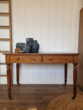 Load image into Gallery viewer, Antique Mahogany &amp; Leather Library Table/Desk made by Miles &amp; Edwards Oxford St, London C1840
