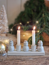 Load image into Gallery viewer, Ceramic Snowman Candle Holder
