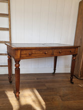 Load image into Gallery viewer, Antique Mahogany &amp; Leather Library Table/Desk made by Miles &amp; Edwards Oxford St, London C1840
