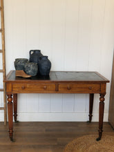 Load image into Gallery viewer, Antique Mahogany &amp; Leather Library Table/Desk made by Miles &amp; Edwards Oxford St, London C1840
