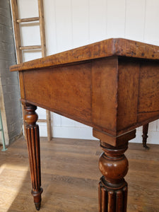 Antique Mahogany & Leather Library Table/Desk made by Miles & Edwards Oxford St, London C1840