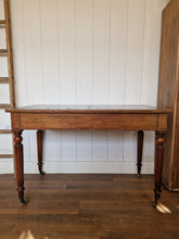 Load image into Gallery viewer, Antique Mahogany &amp; Leather Library Table/Desk made by Miles &amp; Edwards Oxford St, London C1840
