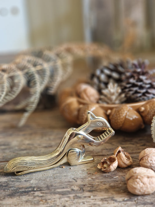 Solid Brass Squirrel Nut Cracker