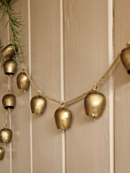 Gold Cow Bells - Christmas Garland