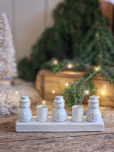 Load image into Gallery viewer, Ceramic Snowman Candle Holder
