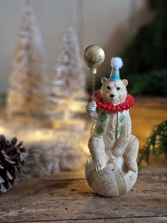 Circus Bear on Ball - by Gisela Graham