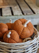 Load image into Gallery viewer, Rust Coloured Felt Pumpkins - 2 sizes
