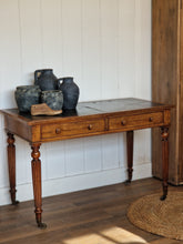 Load image into Gallery viewer, Antique Mahogany &amp; Leather Library Table/Desk made by Miles &amp; Edwards Oxford St, London C1840

