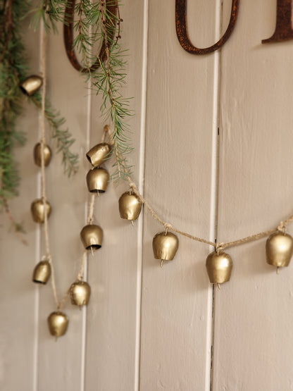 Gold Cow Bells - Christmas Garland