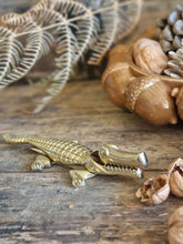 Load image into Gallery viewer, Solid Brass Crocodile Nut Cracker

