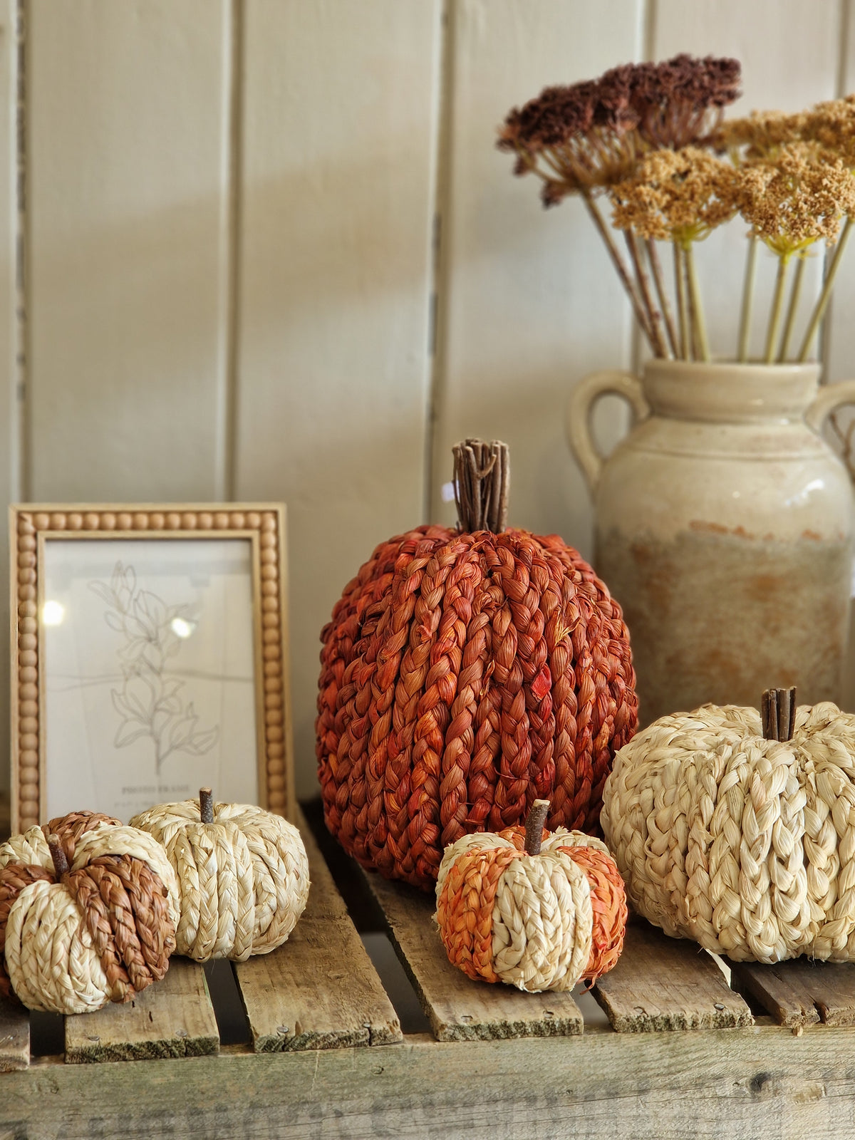 Straw Pumpkins - various sizes